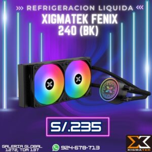 REFRIGERACION LIQUIDA XIGMATEK FENIX 240 (BK)