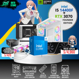 COMPUTADORA INTEL  i5 14400F + RTX 3070 + 16GB DDR5 + 1TB SSD M.2