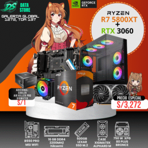 COMPUTADORA   RYZEN 7 5800XT + RTX 3060 + 16GB RAM+ SSD M.2 512GB