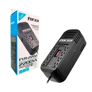 Estabilizador Forza FVR-2202  8 TOMAS  2200VA /1100W  2 PUERTOS RJ45