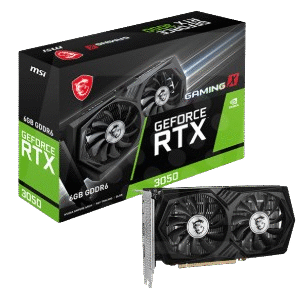 TARJETA DE VIDEO, MSI GAMING X, RTX 3050 6GB GDDR6 OC BLACK