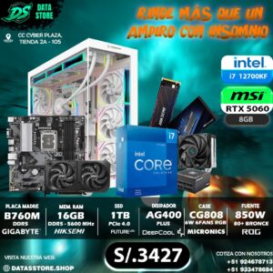 ⚫ PC I7-12700KF + RTX 5060 + 16GB DDR5 + 1TB M.2 + B760 DDR5